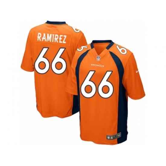 Nike Denver Broncos 66 Manny Ramirez Orange Game NFL Jersey